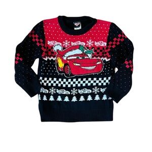 Disney Pixar Cars Ugly Sweater Size 5T Lightning McQueen